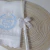 Toalha Batizado em cambraia linho Personalizada Bordado azul e vela decorada - loja online