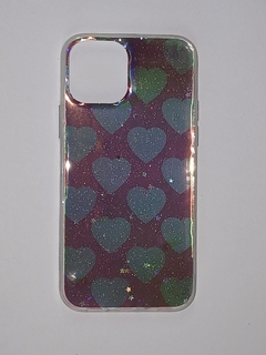 iPhone 12 -12Pro Funda Glitter corazon en internet