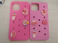 iPhone 14 Pro Funda Sticker Rosa