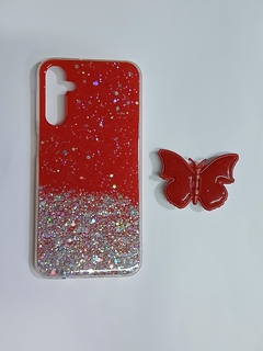 Sams A24 Funda +soporte Mariposa Roja - comprar online