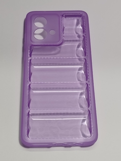 Moto G84 Funda rigida Puffer Diseños Cristal Violeta