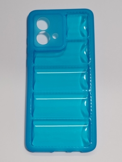 Moto G84 Funda rigida Puffer Diseños Cristal Celeste