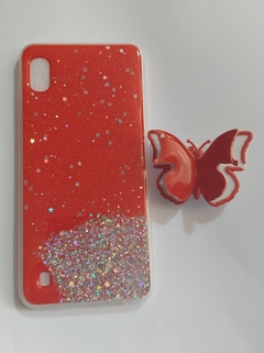Sams A10 Funda +soporte Mariposa Roja - comprar online