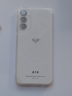 Sams A14 Funda Glitter Blanca - comprar online