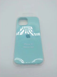 iPhone 15 Funda silicone case Verde Agua en internet