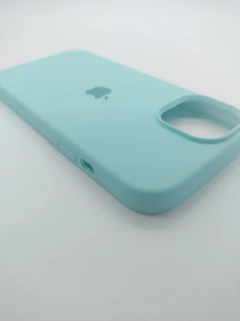 iPhone 15 Funda silicone case Verde Agua - tienda online