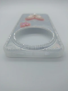 Xiaomi Redmi A3 Funda Glitter Mariposas Rosa con Perlas - tienda online