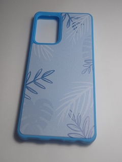 Sams A72 Funda Hojas Celeste