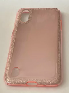 Sams A01 Funda Tpu borde glitter Rosa