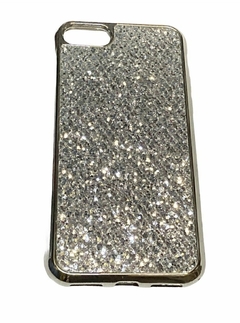 iPhone 7 =8 funda Plateada brillos