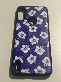 Moto E7i Power Funda flores Azul