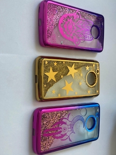 Moto G5 Funda Agua con brillos