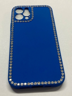 iPhone 12 -12 Pro funda Diamantes Azul