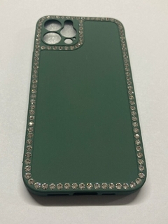iPhone 12 - 12 Pro funda Diamantes Verde