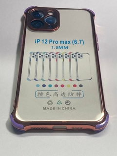 iPhone 12 Pro Max Funda Antishock borde Rose gold
