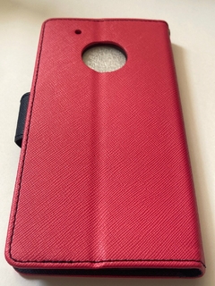 Moto G5 Plus Funda Libro Fucsia+Azul - comprar online