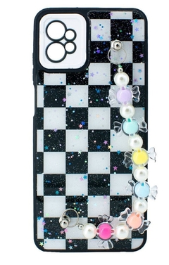 Sams A03 Funda Cadena Perla Cuadros