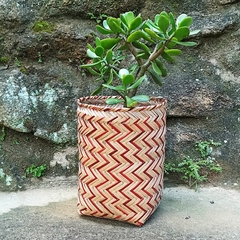 Cesto Tikuna Cru/Verm 25Cm Alt