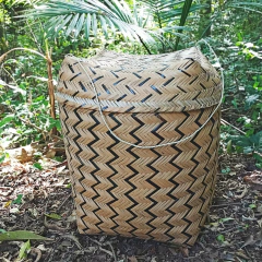 Cesto Tikuna Cru/Preto Tampa