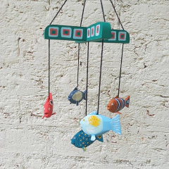 Móbile 5 Peixes Miriti Pa