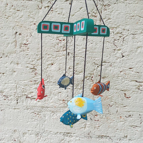 Móbile 5 Peixes Miriti Pa