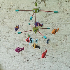 Móbile 9 Peixes Miriti Pa