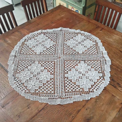 Toalha De Mesa Redonda Filé Ce -1M