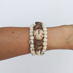 Pulseira Branca Sementes Am