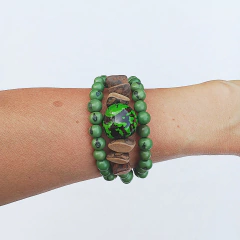 Pulseira Verde Sementes AM
