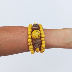 Pulseira Amarela Sementes AM