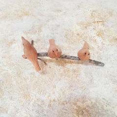 3 Pássaros Galho Deitado Ba - Sambaki Brasil