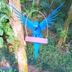 Arara Azul Miriti Asa Aberta - Sambaki Brasil