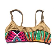 TOP BIKINI CAMEL CON ALTIPLANO