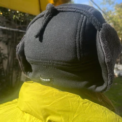 Gorro aviador reversible Negro - Fonsa