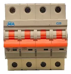 Llave Termica Tetrapolar 25a 4x25a 6ka Aea - comprar online