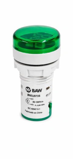 Ojo Buey Voltímetro Baw Digital Led Verde - comprar online