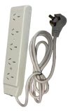Zapatilla Cambre 5 Tomas Con Cable Blanco 1,5 Mts