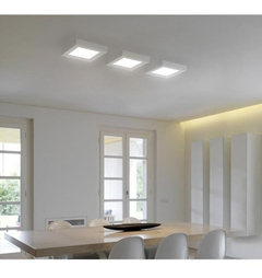 Plafón Panel Led Aplicar Cuadrado 24w Cálido Frío Interelec Color Fría en internet