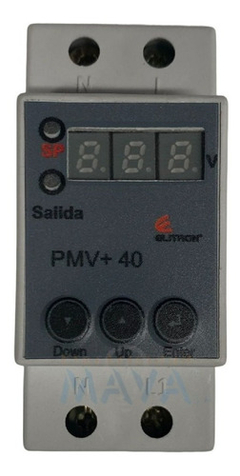 Protector Tension Monofasico Riel Din 40a Con Voltimetro Reg