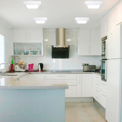 Plafón Panel Led Aplicar Cuadrado 24w Cálido Frío Interelec Color Fría - Electricidad MAVA