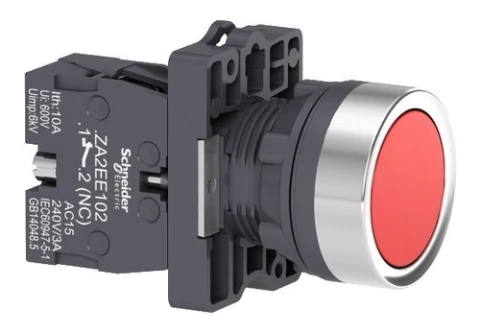 Pulsador Rasante Rojo D 22mm C/1nc Schneider Xa2ea42