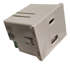 Modulo Toma Doble Usb + Tipo C Carga Rapida Blanco Cambre - comprar online