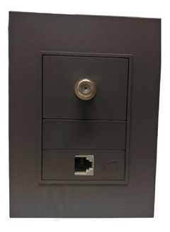Llave Cambre Toma Tv Y Telefono Bauhaus Gris