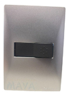 Llave Cambre Siglo Xxii Tecla Punto Gris Tapa Aluminio