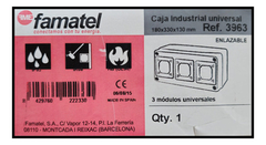Tablero Industrial Para 3 Tomas Acoplable Pvc Famatel en internet