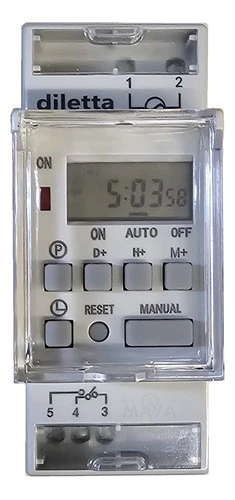 Timer Programable Digital Riel Din Diletta 20970