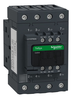 Contactor Schneider 60a 4 Polos 1nanc Bobina 220v Lc1dt60am7