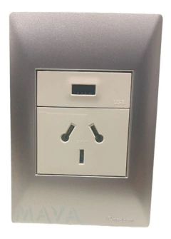 Llave Cambre Sxxii Toma Usb + 220v Blanco Y Aluminio en internet