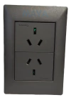 Llave Toma Doble Vertical Cambre Siglo Xxii Gris 22 Completo