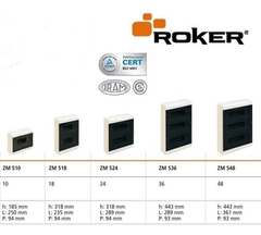 Tablero Caja Termicas 36 Bocas Exterior Roker Premium Zm536 - comprar online